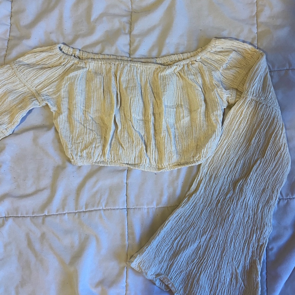 REVOLVE- Savannah Morrow 100% LINEN boho crop top